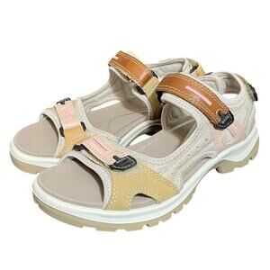 Ecco Offroad Sport Nubuck Sandals Shoes Women's 9-9.5 US EU 40 Multi Color